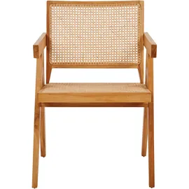 Beliani Esszimmerstuhl WESTBROOK Rattangeflecht braun