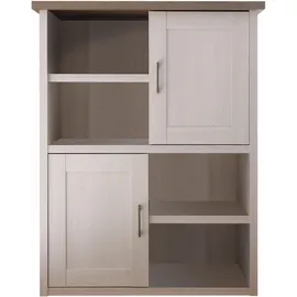 Begabino Luca Hochkommode 106 x 135 x 42 cm Weiß / Trüffel