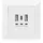 Digitus Unterputz Ladedose USB 2x USB A 1x USB Type-C, weiss