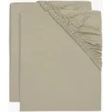 jollein Spannbettlaken Baumwolle-Jersey 60 x 120 cm Olivgrün 2 St.