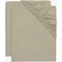 jollein Spannbettlaken Baumwolle-Jersey 60 x 120 cm Olivgrün 2 St.