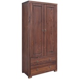 Home Affaire Kleiderschrank »Gotland; Wäscheschrank, Mehrzweckschrank mit Schubladen, Landhausstil«, (B/H/T ca: 80cmx178cmx40cm), massive Kiefer, FSC® zertifiziert, langlebige Qualität trifft Stil, braun