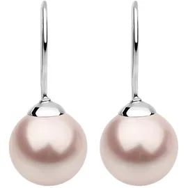 Nenalina Ohrringe Hänger Basic Synthetische Perle 925 Silber rosa