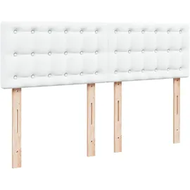 vidaXL Boxspringbett 140 x 200 cm Weiß