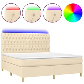 vidaXL Boxspringbett 180 x 200 cm Creme