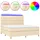 vidaXL Boxspringbett 180 x 200 cm Creme
