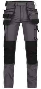 D-FX FLEX Matrix Stretch-Arbeitshose mit Holstertaschen und Kniepolstertaschen, anthrazit/schwarz, Größe 52 - anthrazit/schwarz - 52