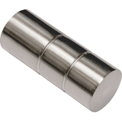 Gardinenstangen-Endstück Gardinia Endstück Zylinder für Ø 25 mm edelstahl-o, GARDINIA
