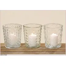 Boltze Windlicht Elsa Glas 15,0cm/14,0cm