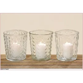 Boltze Windlicht Elsa Glas 15,0cm/14,0cm