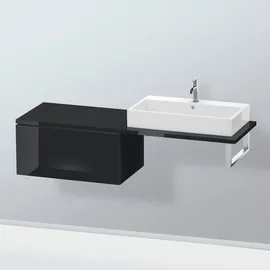 Duravit L-Cube 82x54,7cm, sw hgl, f Kons, 2 Schubkästen