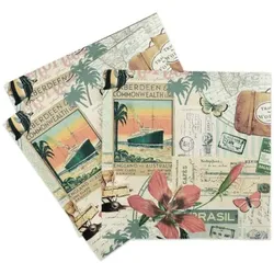 Airlaid Serviette Travel the world 40 x 40 cm, 50 Stück - Mank