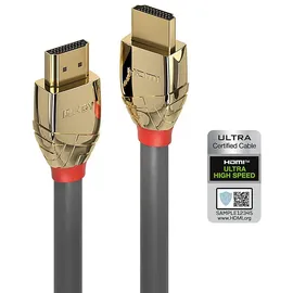 Lindy HDMI-Kabel 2.1 Männlich 5 m Grau/Gold