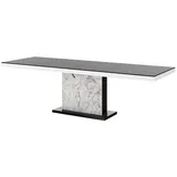 Design Esstisch Tisch HME-111 Hochglanz ausziehbar 160 bis 256 cm - Schwarz