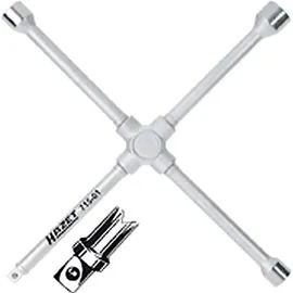 HAZET Kreuzschlüssel, 17 x 19 x 22 x 1/2"-Vierkant, längere Ausführung