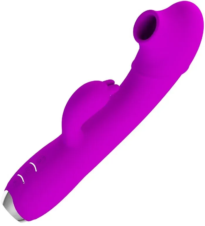 PRETTY LOVE - Regina wiederaufladbarer Vibrator mit Sauger Lila