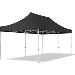 TOOLPORT  3x6m Aluminium Faltpavillon, ohne Seitenteile, schwarz - (59122)