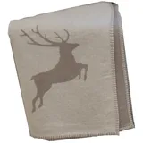 David Fussenegger Fussenegger Kuscheldecke Hirsch 140 x 200 cm Mischgewebe Grau