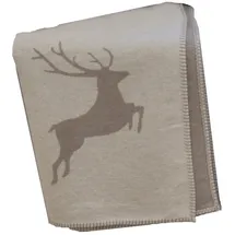 David Fussenegger Fussenegger Kuscheldecke Hirsch 140 x 200 cm Mischgewebe Grau
