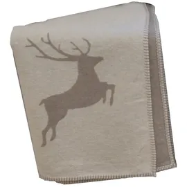 David Fussenegger Fussenegger Kuscheldecke Hirsch 140 x 200 cm Mischgewebe Grau
