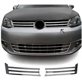 Omac Kühlergrill Leisten 2tlg. Edelstahl Silber