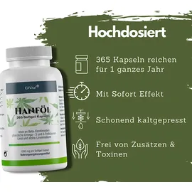 Exvital Hanföl Kapseln hochdosiert 1000 mg 365 St.