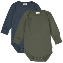 Müsli Langarmbody 2er-Pack Deep Green/Night Blue, | 92