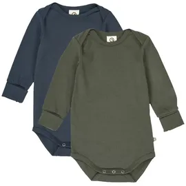 Müsli Langarmbody 2er-Pack Deep Green/Night Blue, | 92