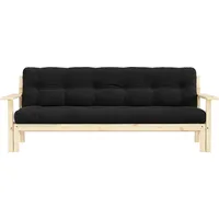 Karup Design Schlafsofa »Unwind«, Mit Holzstruktur, inkl. Futonmatratze, Liegefläche 130x190 cm schwarz