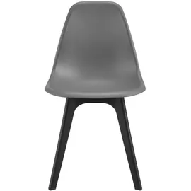 [en.casa] Esszimmerstuhl-Set, Grau,