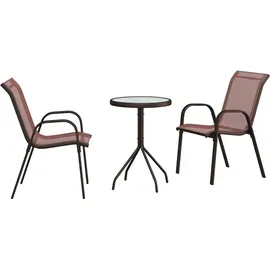 vidaXL Bistroset 3-tlg. Braun