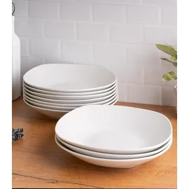 Home4You Suppenteller Tiefteller Salatteller Ø Porzellan - 12er Set