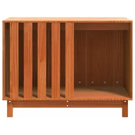 vidaXL Hundehütte Wachsbraun 100 x 70 x 70 cm Massives Kiefernholz