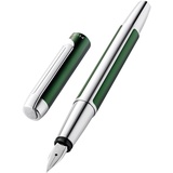 Pelikan Füllhalter Pura P40, Waldgrün, Feder F (fein), hochwertiger Patronenfüller im Geschenk-Etui, 822848