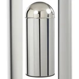 Rossignol Push-Mülleimer 45 l Silber