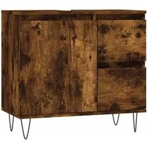 vidaXL Badschrank Räuchereiche 65x33x60 cm Holzwerkstoff