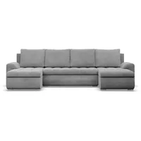 mebligo Xxxl U-Sofa, Grau, U-Form, 302x89x159 cm, Wohnzimmer, Sofas & Couches, Wohnlandschaften, Wohnlandschaften in U-Form