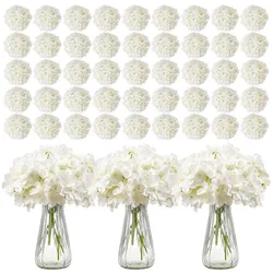 VEVOR 305x Künstliche Hortensien aus Seide 25cm Kunstblumen Blumenstrauß Weiß