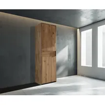 Home Affaire Drehtürenschrank Huven 54 x 218 x 65 cm Braun/Eiche