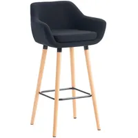 Deluke Barhocker, Schwarz, 55x99x46 cm, Esszimmer, Barmöbel, Barhocker