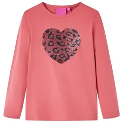 Kinder-Langarmshirt Altrosa 92 – Funkelndes Design - 92