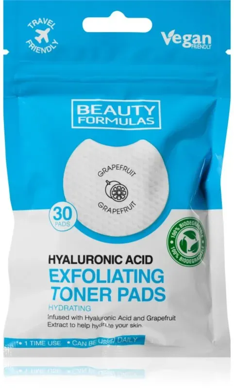 Beauty Formulas Hyaluronic Acid Abschminkpads mit feuchtigkeitsspendender Wirkung 30 St.