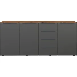 borchardt Möbel Highboard 200 x 93 x 35 cm grau