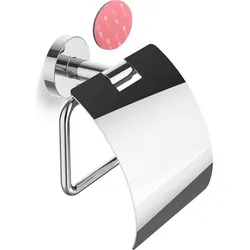 Basic Toilettenpapierhalter Chrom mit Klappe selbstklebende Montage