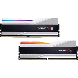 G.Skill Trident Z5 RGB silber DIMM Kit 32GB, DDR5-6400, CL32-39-39-102, on-die ECC (F5-6400J3239G16GX2-TZ5RS)