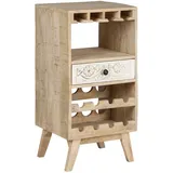 WOMO-DESIGN Weinschrank Roma mit Gläserhalterung und Schublade 45x90x40 cm