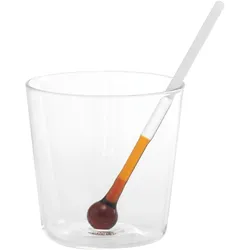 Spritzometer Tumbler-Messbecher – Set mit 2 Gläsern + Spritzspender, dekoriertes Glas, hergestellt in Italien – Zafferano Italia