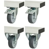 Rau Rollensatz für Serie adlatus 300+600 2 Lenkrollen 2 Bockrollen