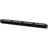 Startech 24 Port 1U Rack Befestigungskit Cat 6 110 Patch Panel Server Zubehör, Schwarz