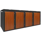 PANELO Mülltonnenbox Mülltonnenbox für Mülltonnen bis 240L, anthrazit + holzoptik